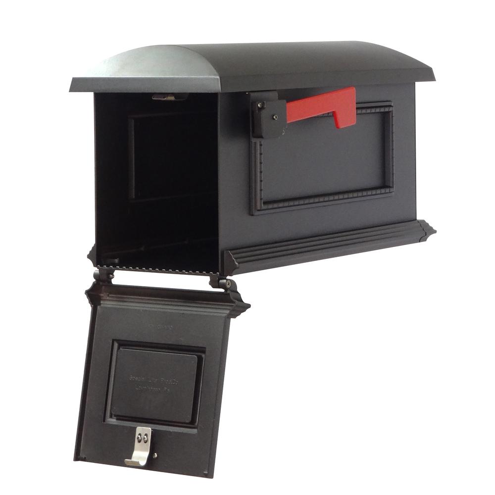 Traditional Curbside Mailbox and Tacoma Surface Mount Mailbox Post with Base. Picture 8
