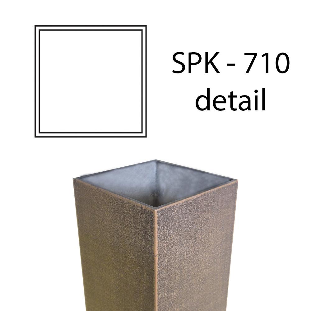SPK-710-CP Springfield Direct Burial Mailbox Post Smooth Square Decorative Aluminum. Picture 4