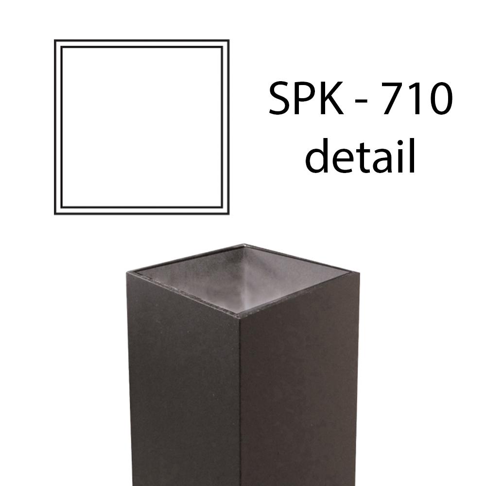 SPK-710-BLK Springfield Direct Burial Mailbox Post Smooth Square Decorative Aluminum. Picture 3