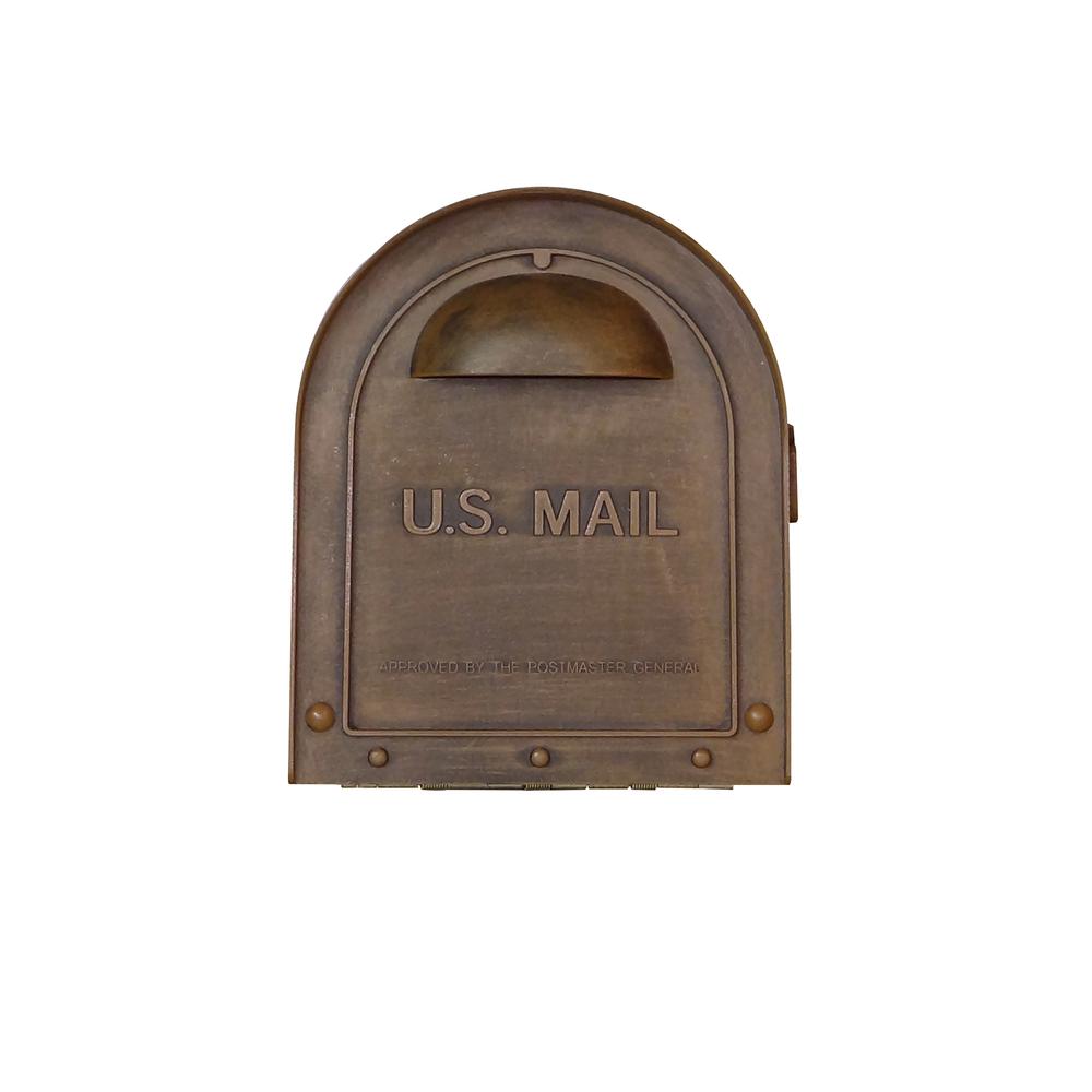 SCC-1008-CP Classic Curbside Mailbox Decorative Solid Cast Aluminum Mailbox. Picture 5