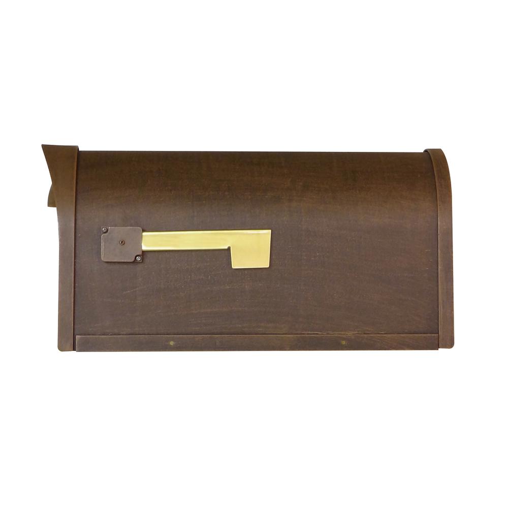 SCC-1008-CP Classic Curbside Mailbox Decorative Solid Cast Aluminum Mailbox. Picture 6