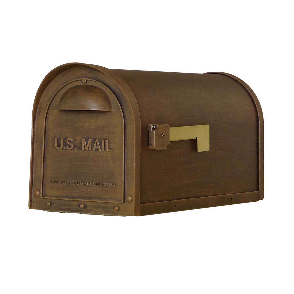 SCC-1008-CP Classic Curbside Mailbox Decorative Solid Cast Aluminum Mailbox. Picture 1