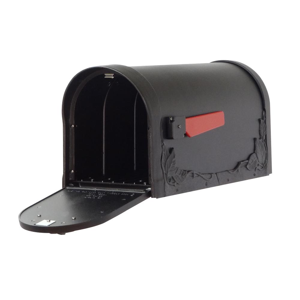 Floral Curbside Mailbox and Springfield Direct Burial Mailbox Post Smooth Square. Picture 7