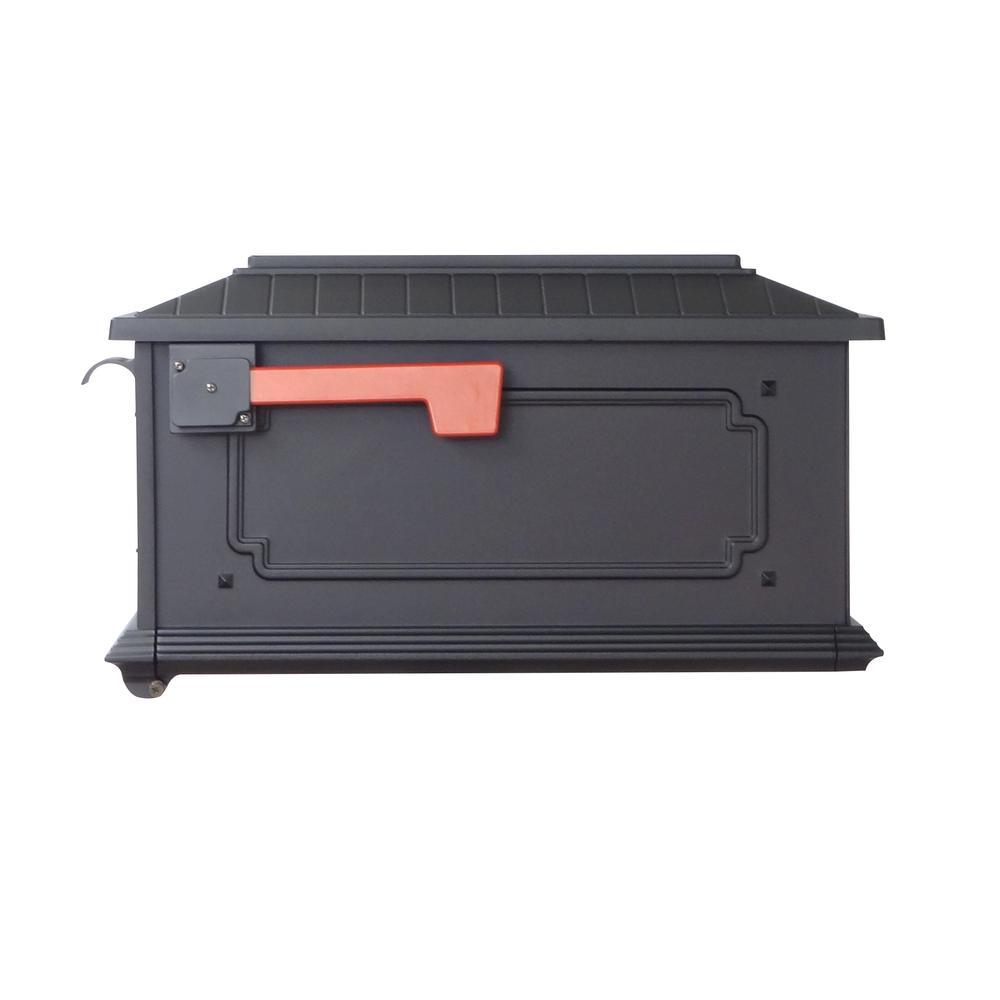 Kingston Curbside Mailbox with Floral front single mailbox mounting bracket. Picture 8