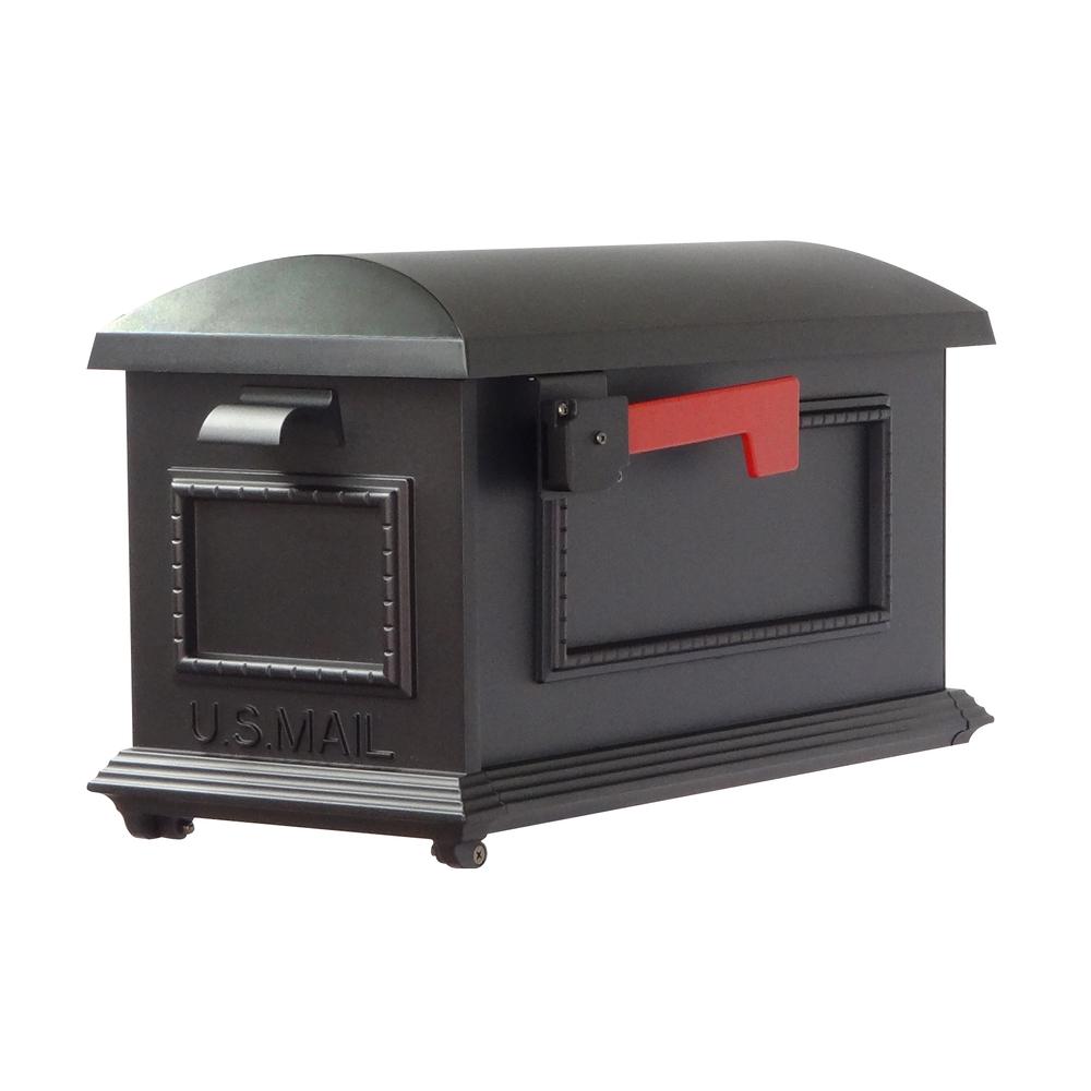 Traditional Curbside Mailbox with Baldwin front single mailbox mounting bracket. Picture 5