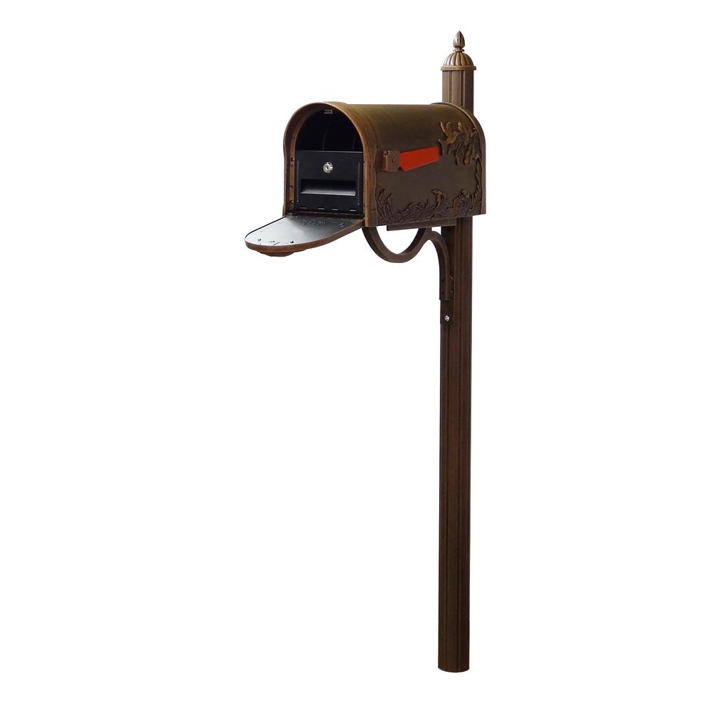 Hummingbird Curbside Mailbox with Locking Insert and Richland Mailbox Post. Picture 1