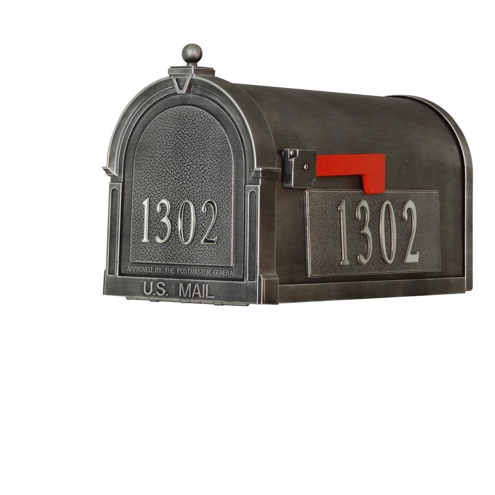 SCB-1015-DX-SW Berkshire Curbside Mailbox with Front and Side Numbers. Picture 1