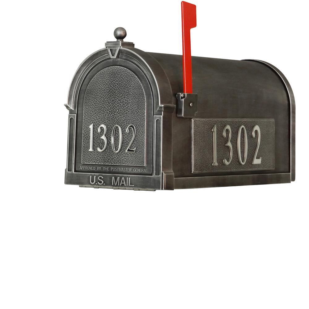 SCB-1015-DX-SW Berkshire Curbside Mailbox with Front and Side Numbers. Picture 3