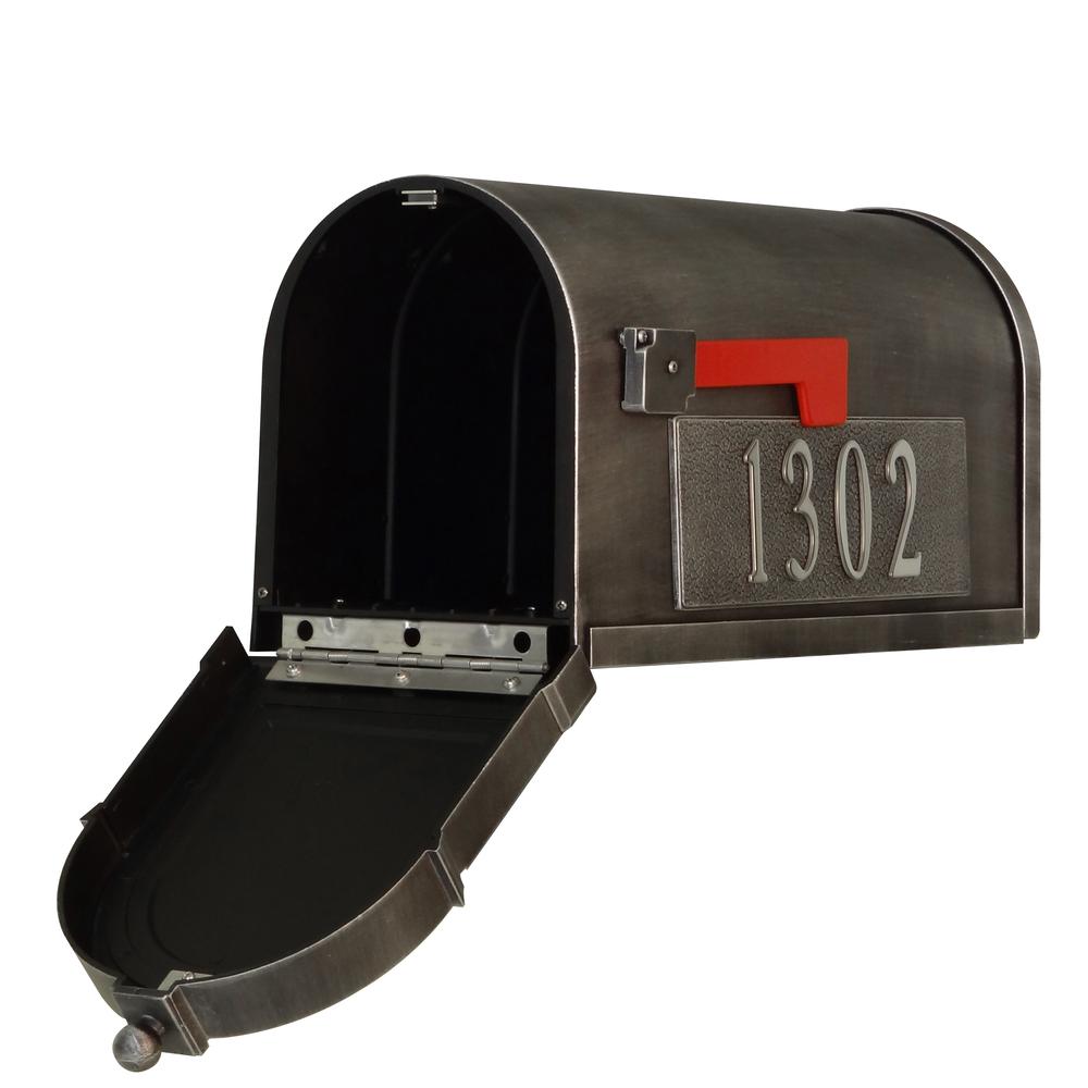 SCB-1015-DX-SW Berkshire Curbside Mailbox with Front and Side Numbers. Picture 4