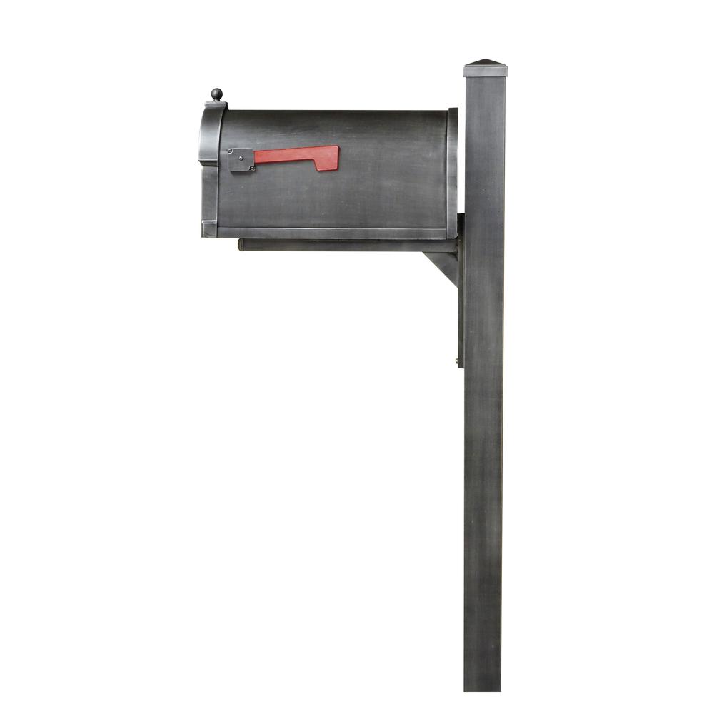 Berkshire Curbside Mailbox and Wellington Direct Burial Mailbox Decorative Aluminum. Picture 4