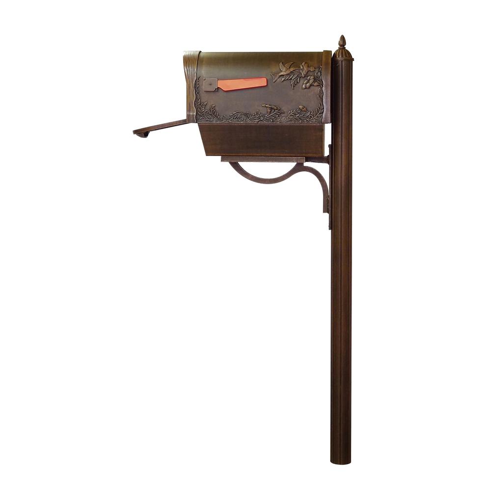Hummingbird Curbside Mailbox with Paper Tube, Locking Insert and Richland Mailbox Post. Picture 5