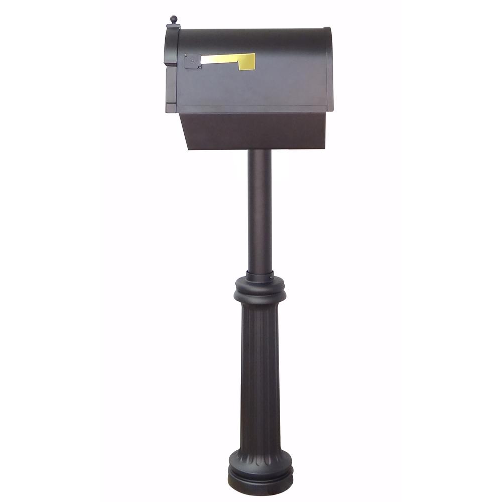 Berkshire Curbside Mailbox with Newspaper Tube, Locking Insert and Bradford Mailbox Post. Picture 4