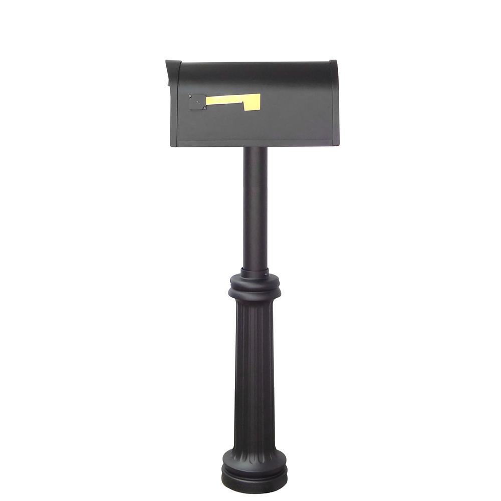 Classic Curbside Mailbox and Bradford Direct Burial Top Mount Mailbox Post Decorative Aluminum. Picture 5