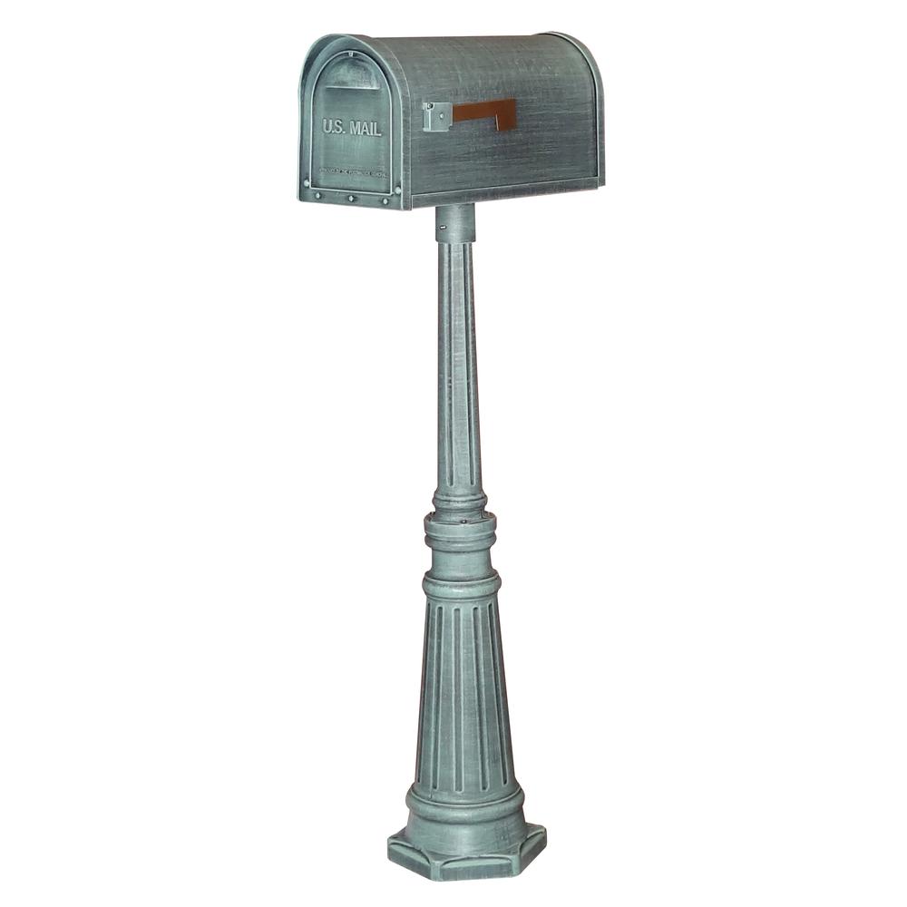 Classic Curbside Mailbox and Tacoma Surface Mount Mailbox Post with Base. Picture 1