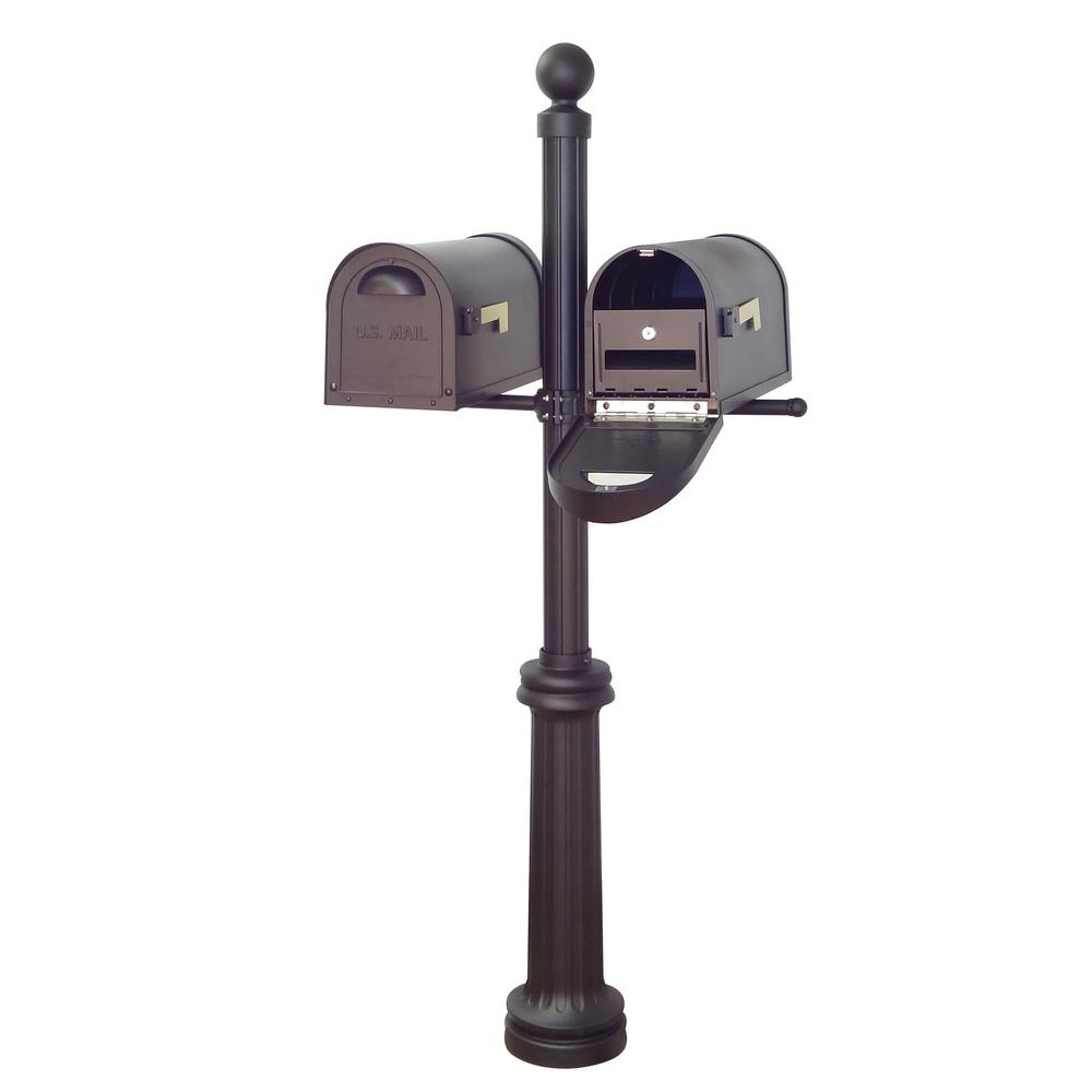 Classic Curbside Mailboxes with Locking Inserts and Fresno Double Mount Mailbox Post. Picture 1