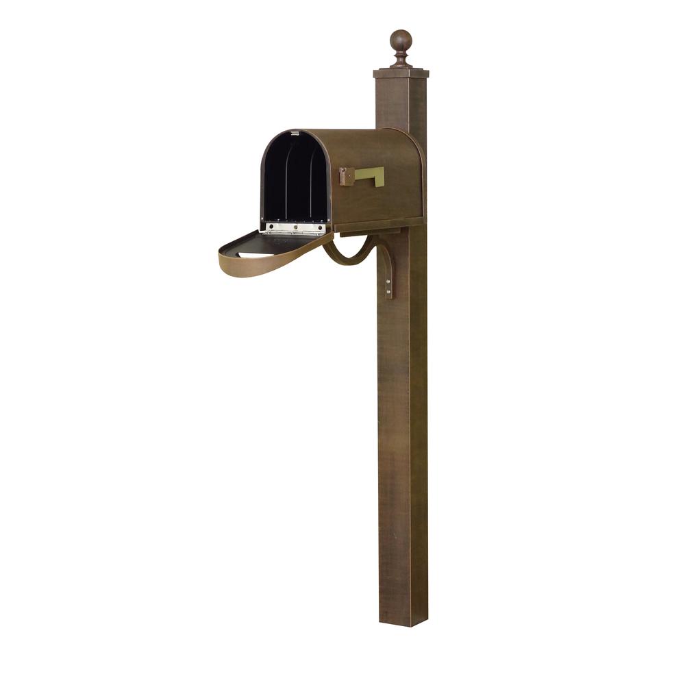 Classic Curbside Mailbox and Springfield Direct Burial Mailbox Post Smooth. Picture 4