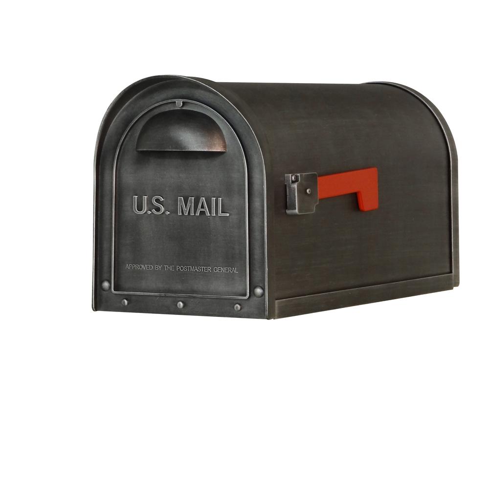 SCC-1008-SW Classic Curbside Mailbox Decorative Solid Cast Aluminum Mailbox. Picture 1