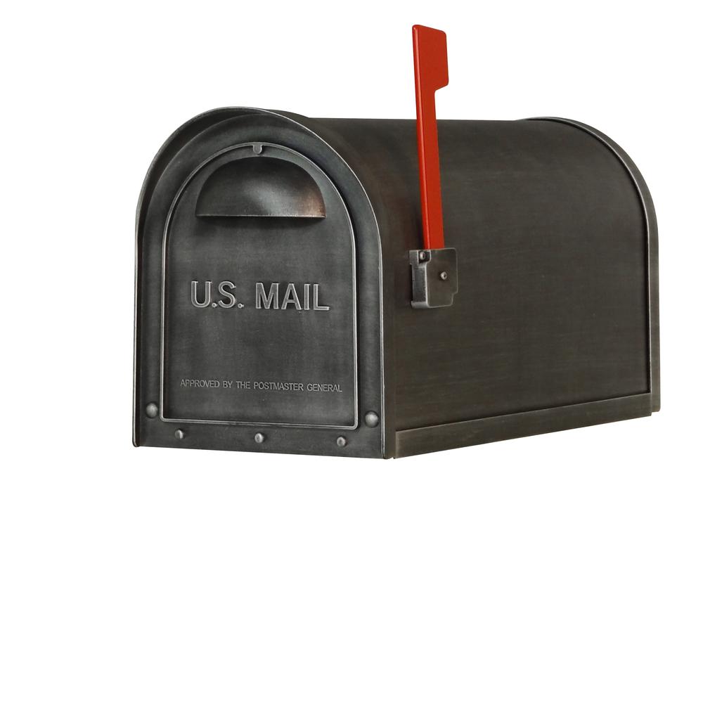SCC-1008-SW Classic Curbside Mailbox Decorative Solid Cast Aluminum Mailbox. Picture 2