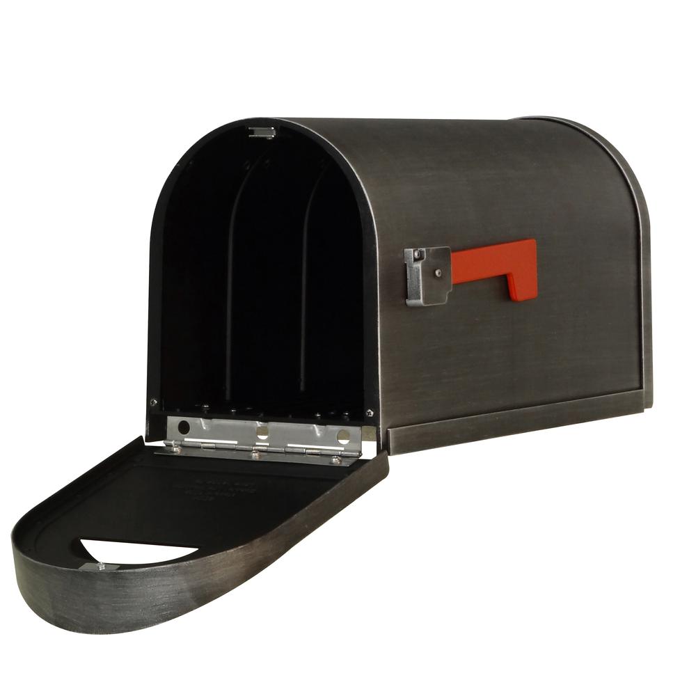SCC-1008-SW Classic Curbside Mailbox Decorative Solid Cast Aluminum Mailbox. Picture 3