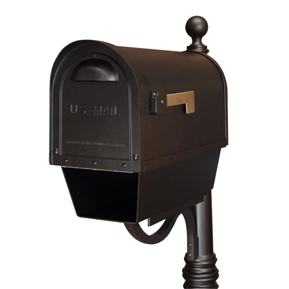 SCC-2008-BLK Classic Curbside Mailbox with Paper Tube. Picture 1