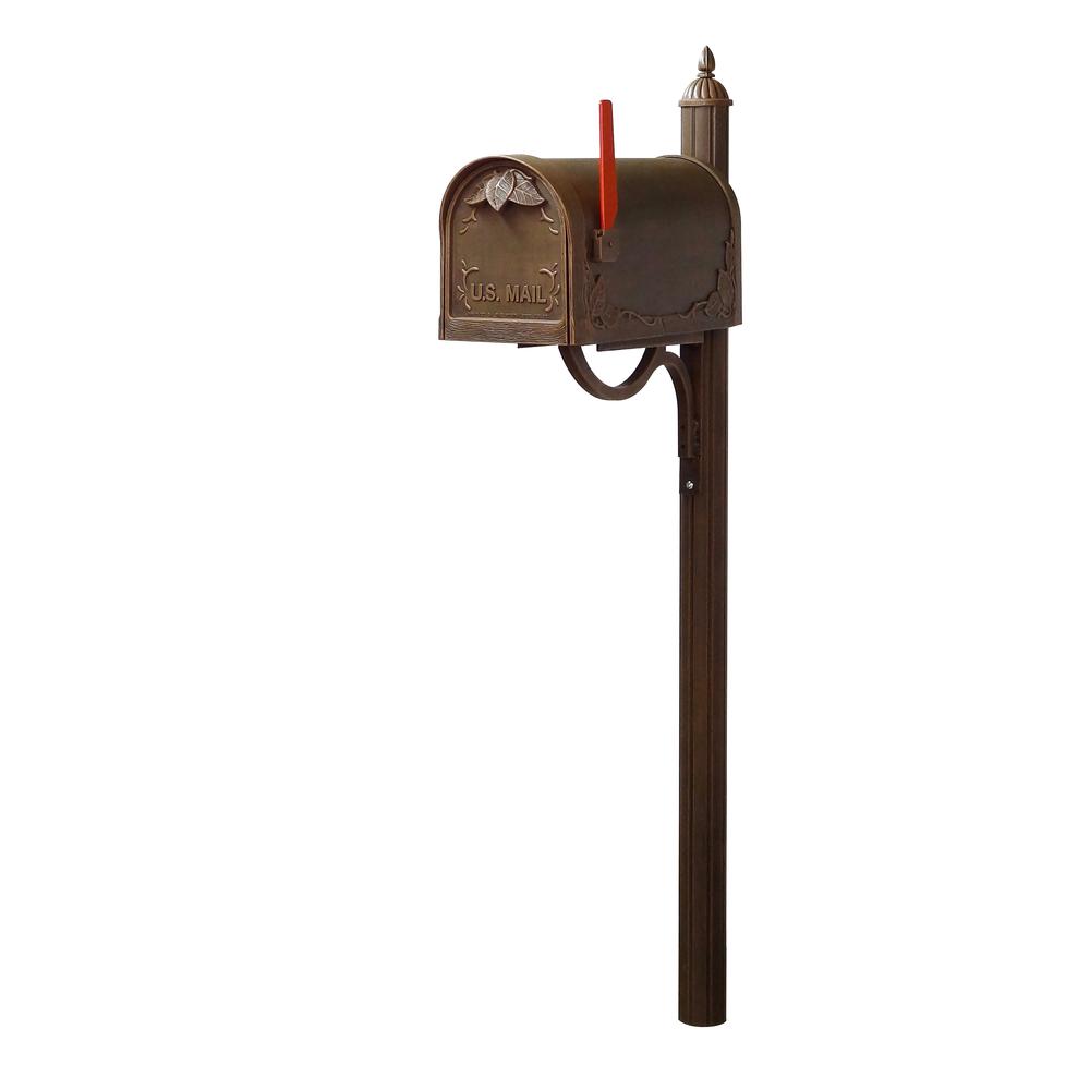 Floral Curbside Mailbox with Locking Insert and Richland Mailbox Post. Picture 2