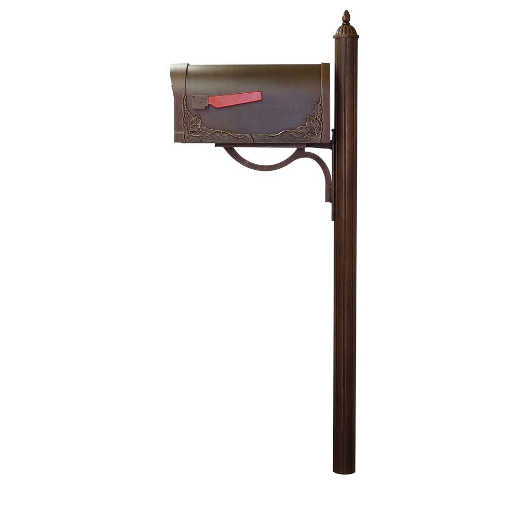Floral Curbside Mailbox with Locking Insert and Richland Mailbox Post. Picture 3