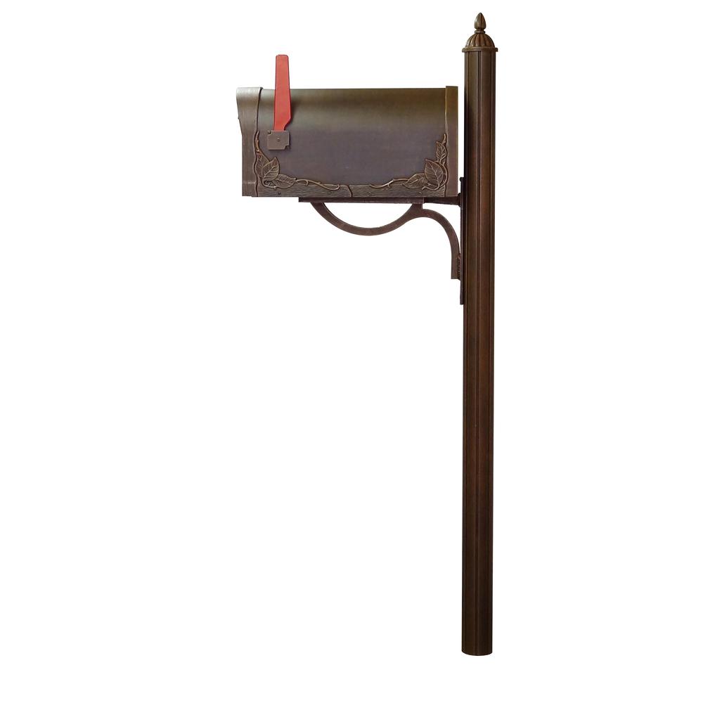 Floral Curbside Mailbox with Locking Insert and Richland Mailbox Post. Picture 4
