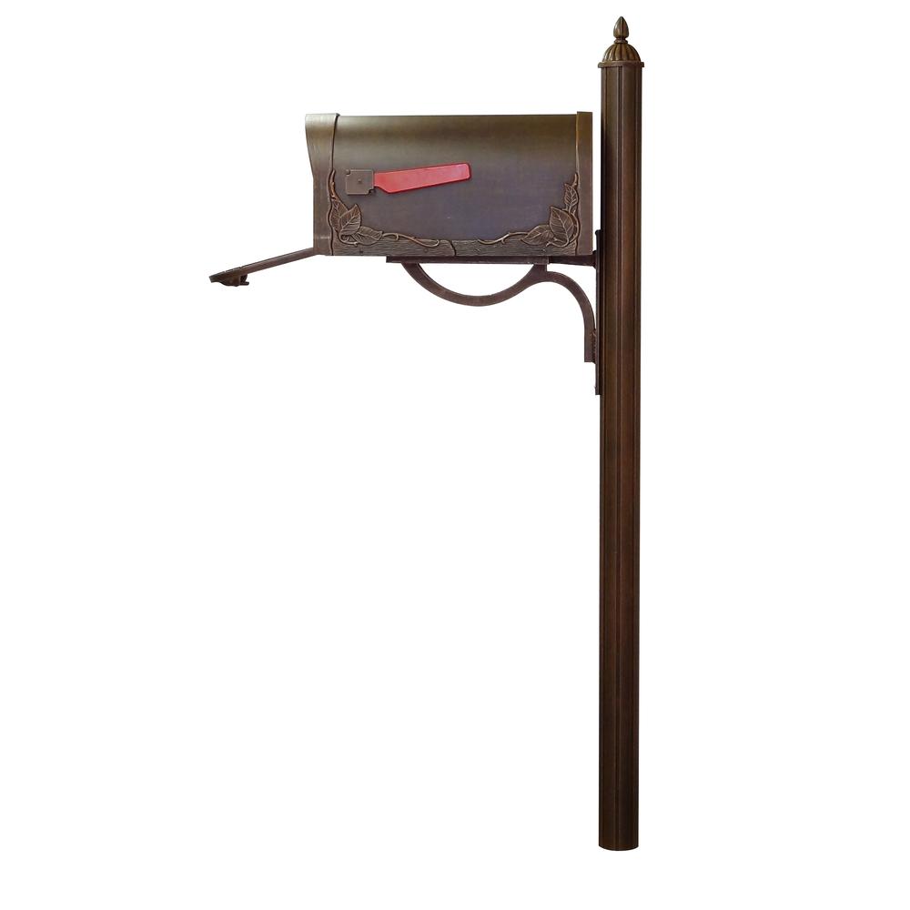 Floral Curbside Mailbox with Locking Insert and Richland Mailbox Post. Picture 5