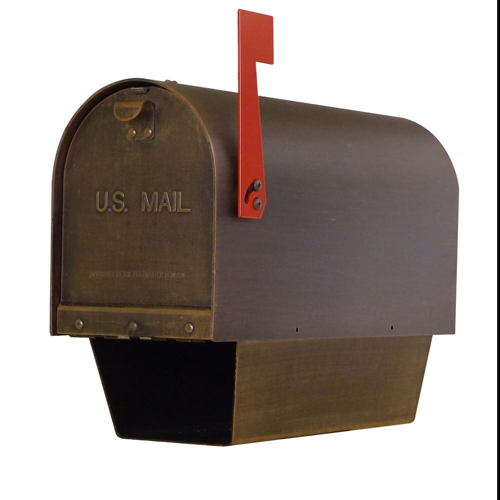 Titan Aluminum Curbside Mailbox with Paper Tube and Richland Mailbox Post. Picture 8