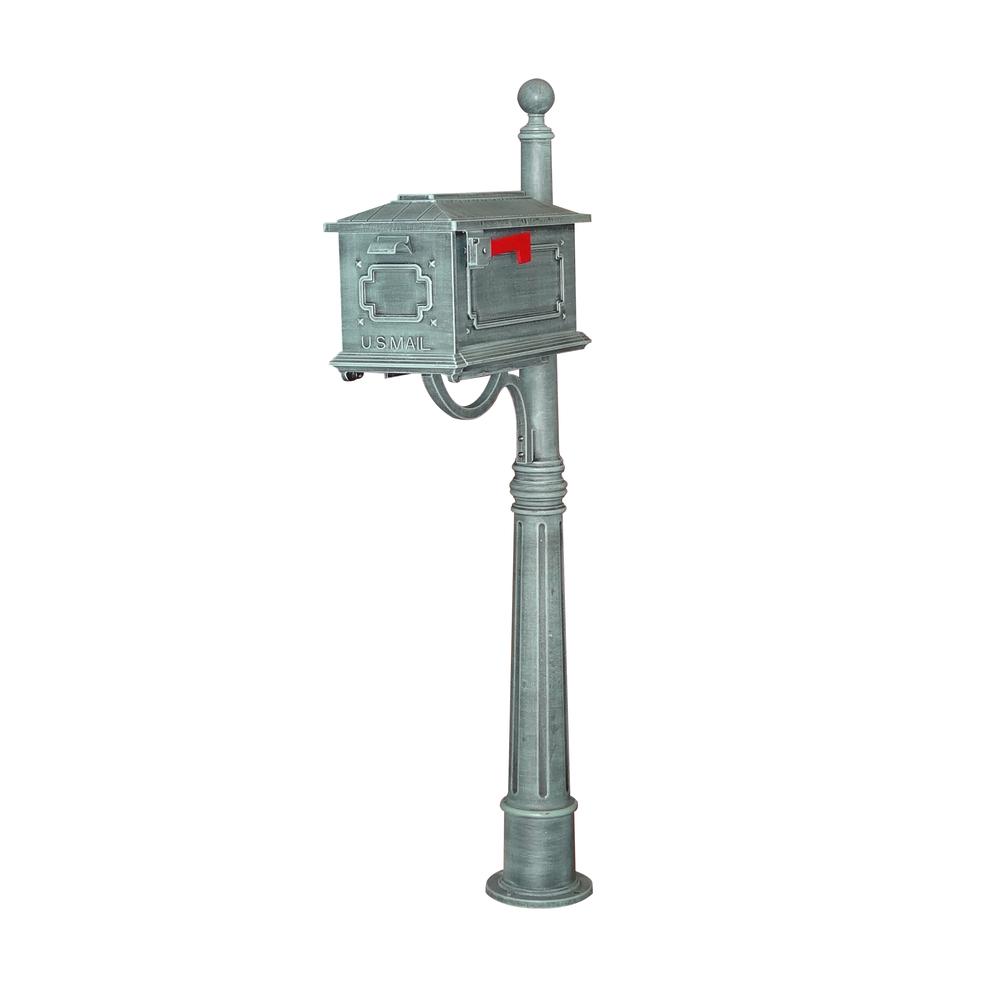 Kingston Curbside Mailbox and Ashland Decorative Aluminum Durable Mailbox Post. Picture 1