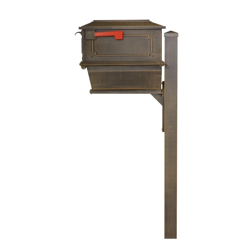 Kingtson Curbside Mailbox with Newspaper Tube and Springfield Mailbox Post. Picture 4