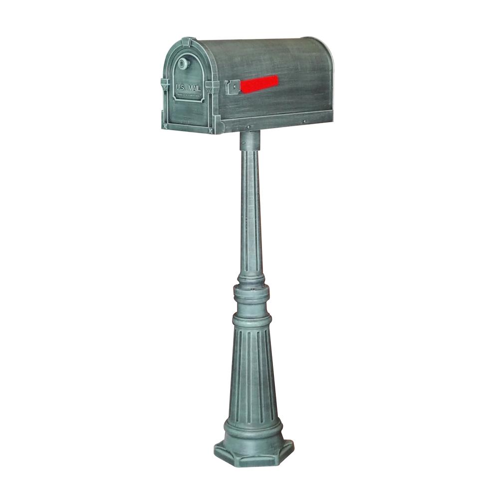 Savannah Curbside Mailbox and Tacoma Surface Mount Mailbox Post with Base. Picture 1