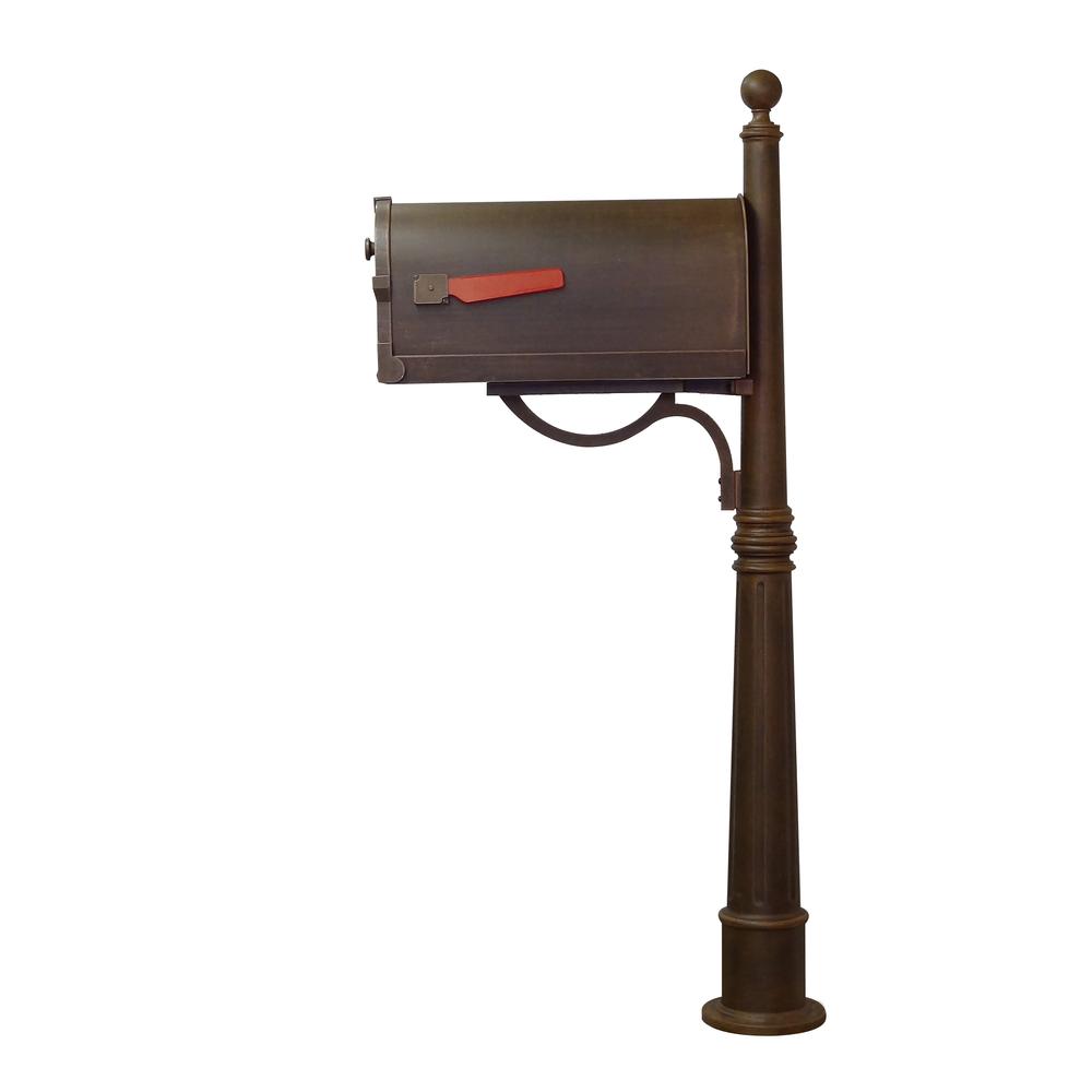 Savannah Curbside Mailbox and Ashland Decorative Aluminum Durable Mailbox Post with Ball Topper. Picture 5