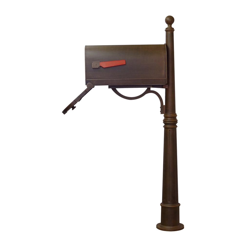 Savannah Curbside Mailbox and Ashland Decorative Aluminum Durable Mailbox Post with Ball Topper. Picture 7