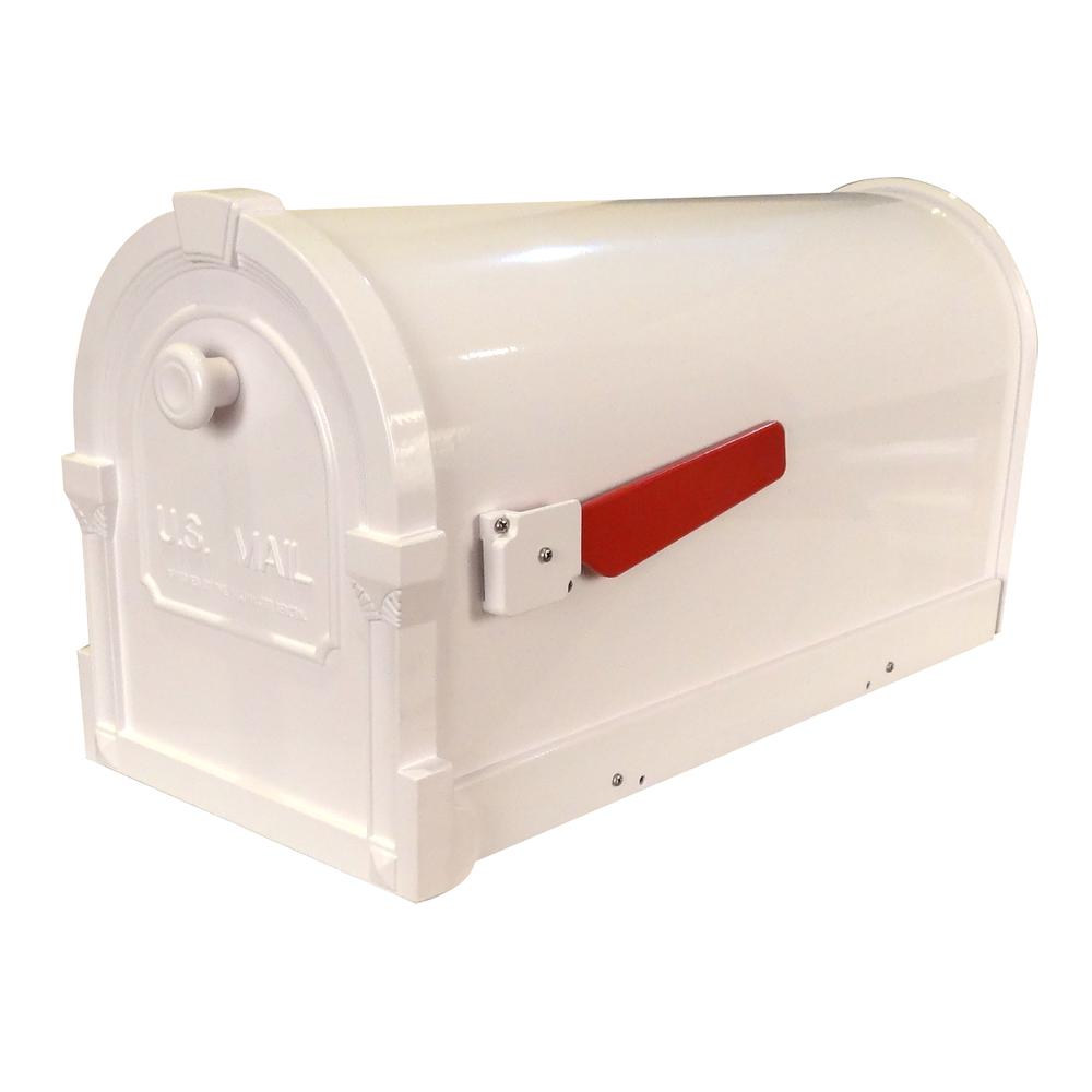 SCS-1014-WH Savannah Curbside Mailbox Decorative Aluminum Mailbox. Picture 1