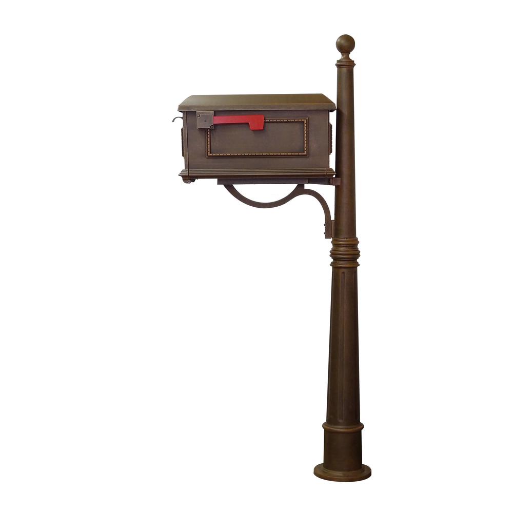 Traditional Curbside Mailbox and Ashland Decorative Aluminum Durable Post. Picture 4