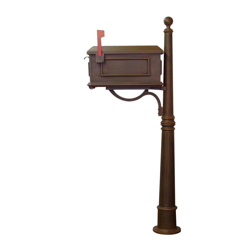 Traditional Curbside Mailbox and Ashland Decorative Aluminum Durable Post. Picture 5