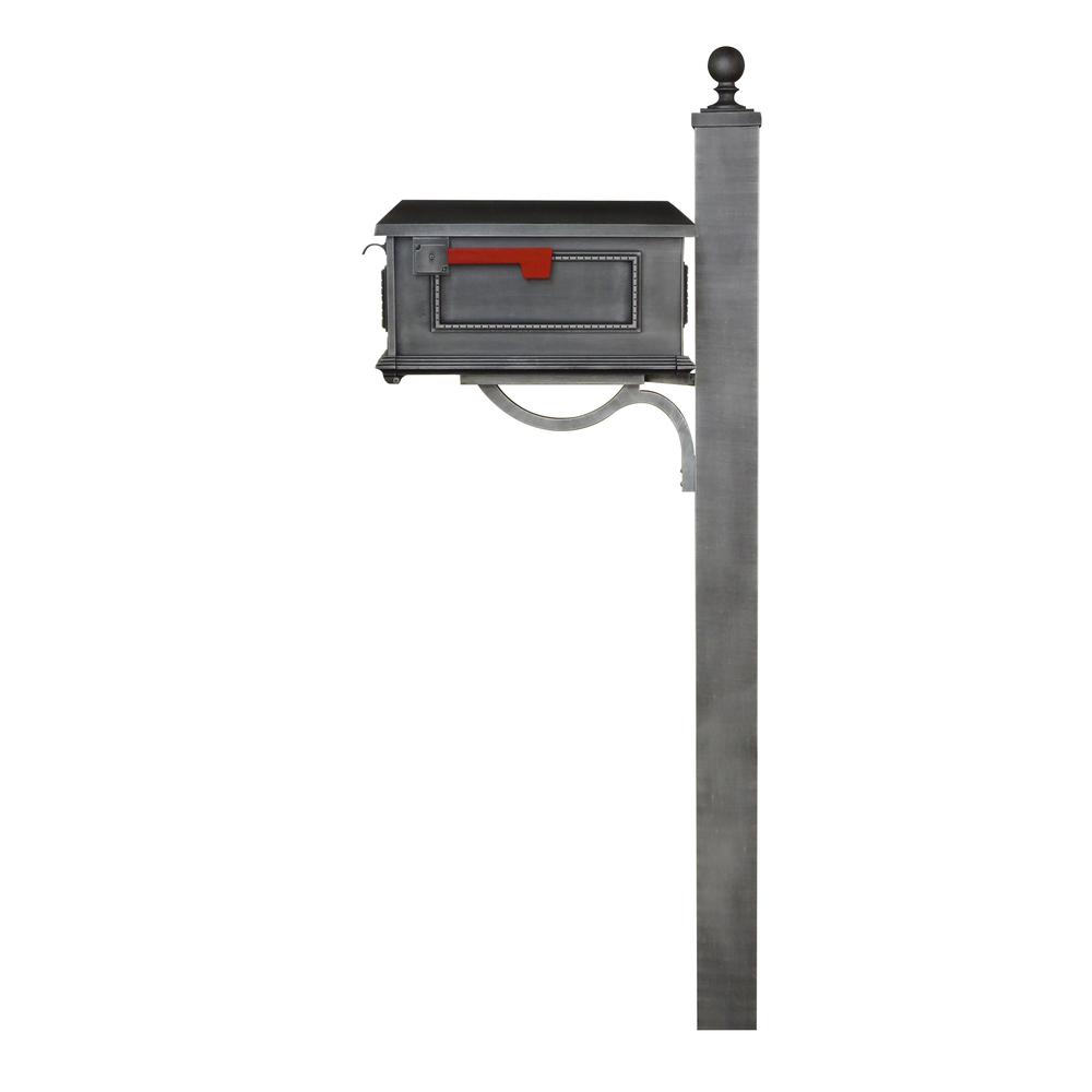 Traditional Curbside Mailbox and Springfield Direct Burial Mailbox Post Smooth Square. Picture 4