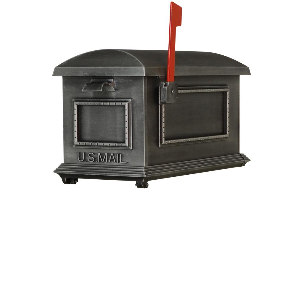 Traditional Curbside Mailbox, Decorative Solid Aluminum Mailbox. Picture 2