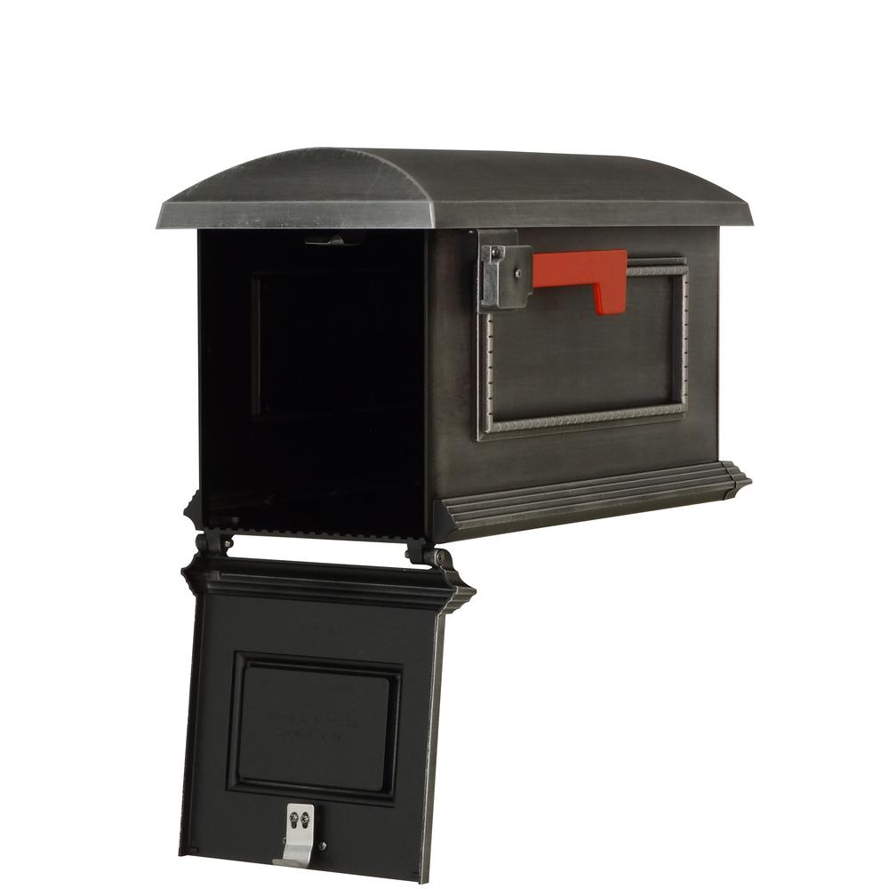 Traditional Curbside Mailbox, Decorative Solid Aluminum Mailbox. Picture 3