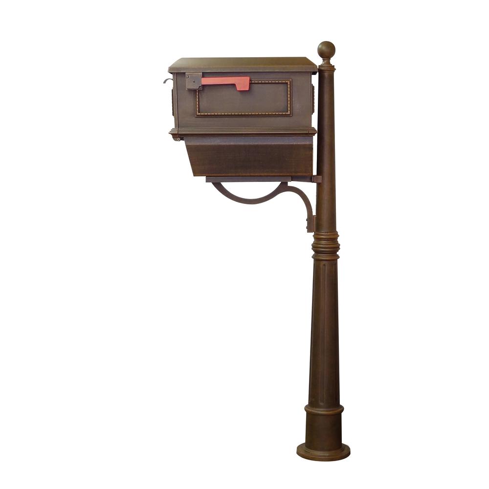 Traditional Curbside Mailbox with Newspaper Tube and Ashland Mailbox Post. Picture 5