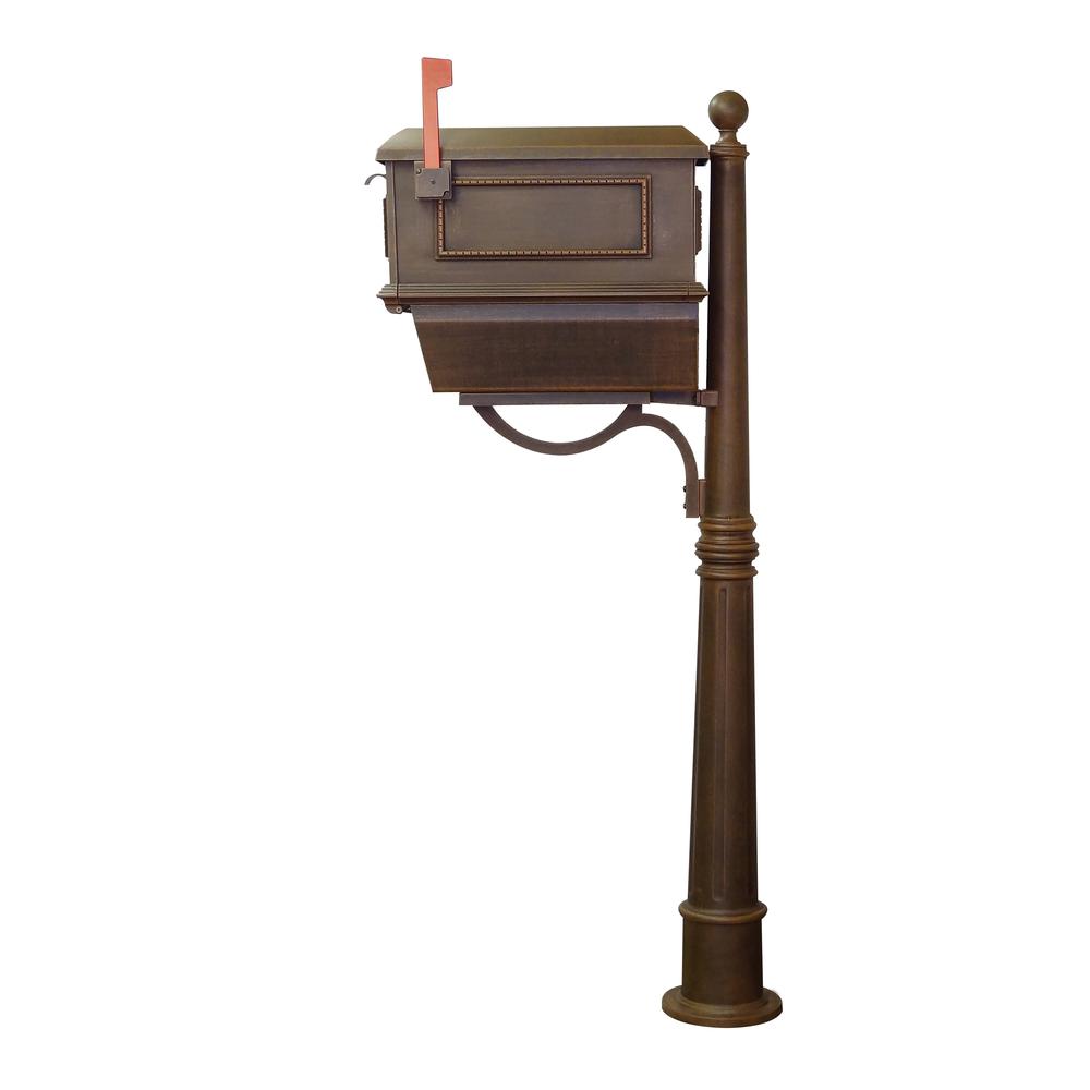 Traditional Curbside Mailbox with Newspaper Tube and Ashland Mailbox Post. Picture 6