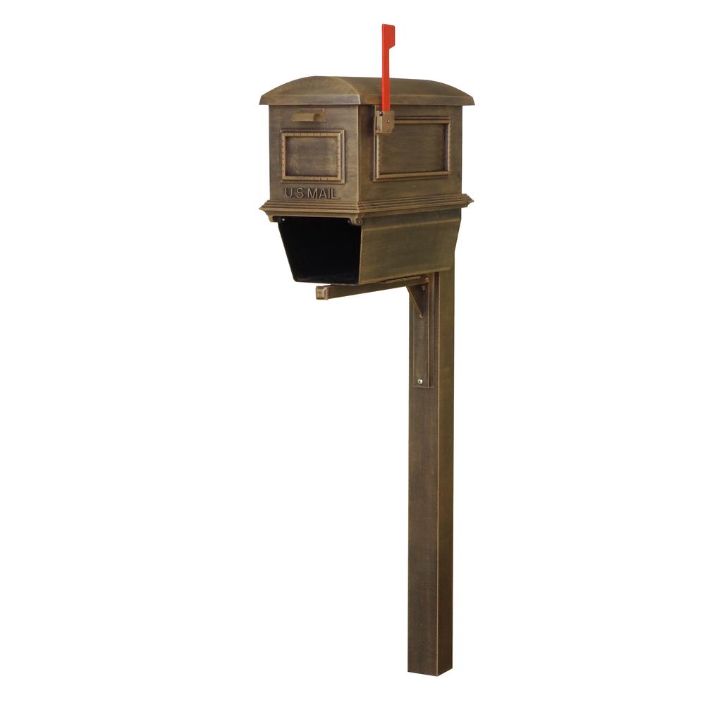 Traditional Curbside Mailbox with Newspaper Tube and Wellington Mailbox Post. Picture 3