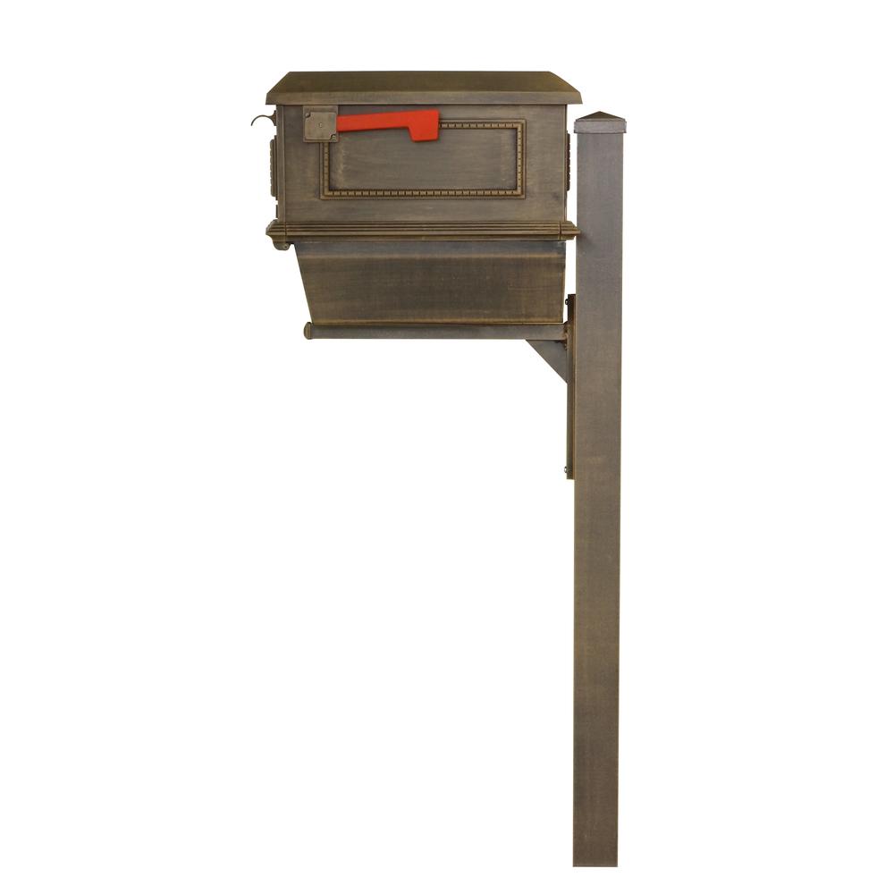 Traditional Curbside Mailbox with Newspaper Tube and Wellington Mailbox Post. Picture 5