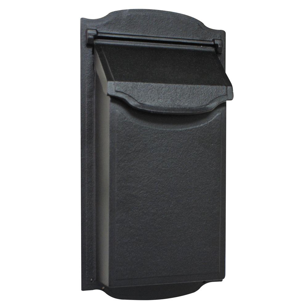 SVC-1002-BLK Contemporary Vertical Mailbox Residential Aluminum Wall Mount Decorative Modern Design. Picture 1