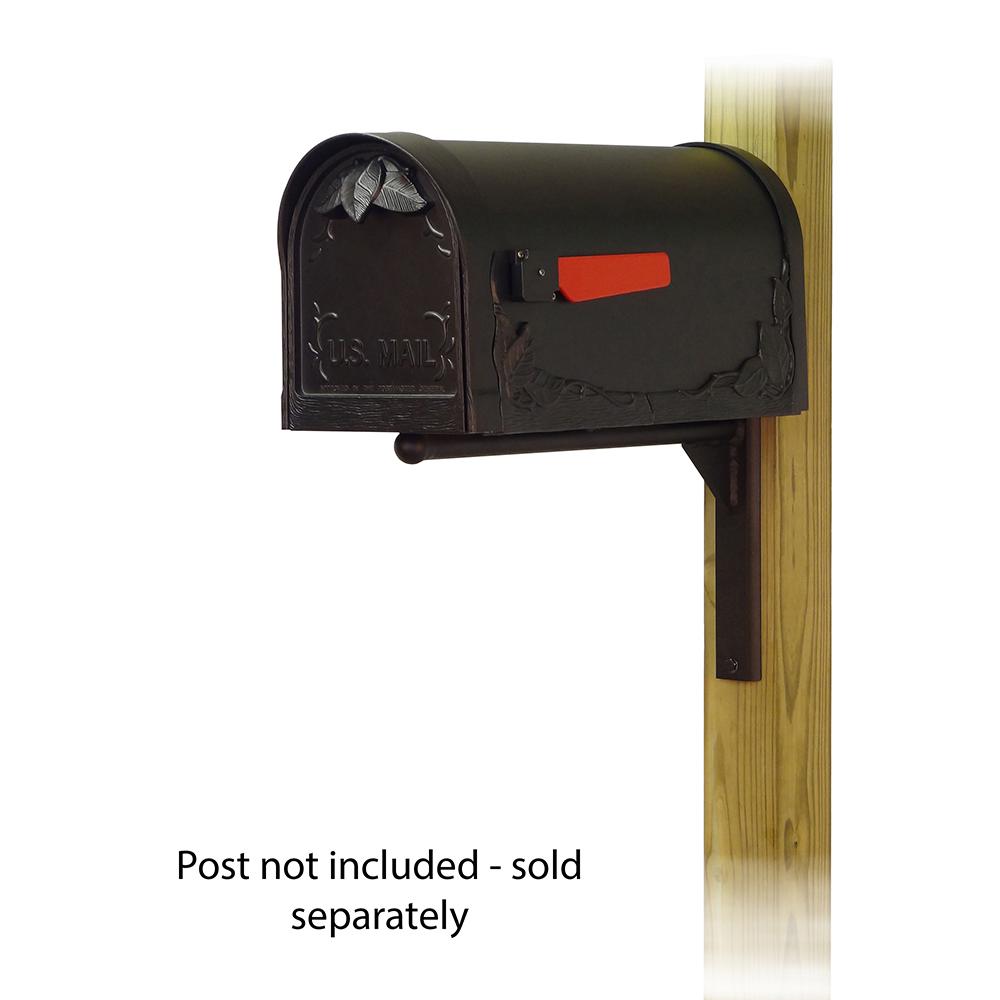 Floral Curbside Mailbox with Ashley front single mailbox mounting bracket. Picture 1
