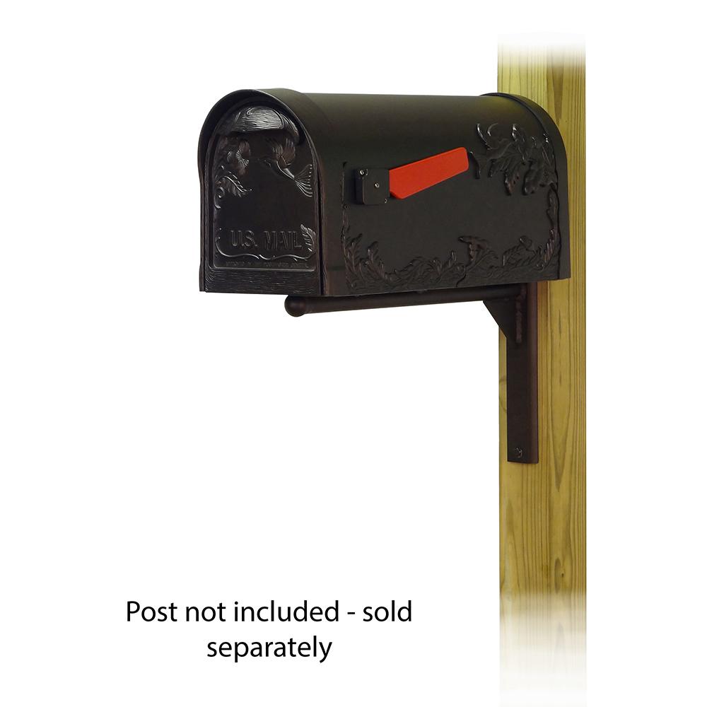 Hummingbird Curbside Mailbox with Ashley front single mailbox mounting bracket. Picture 1