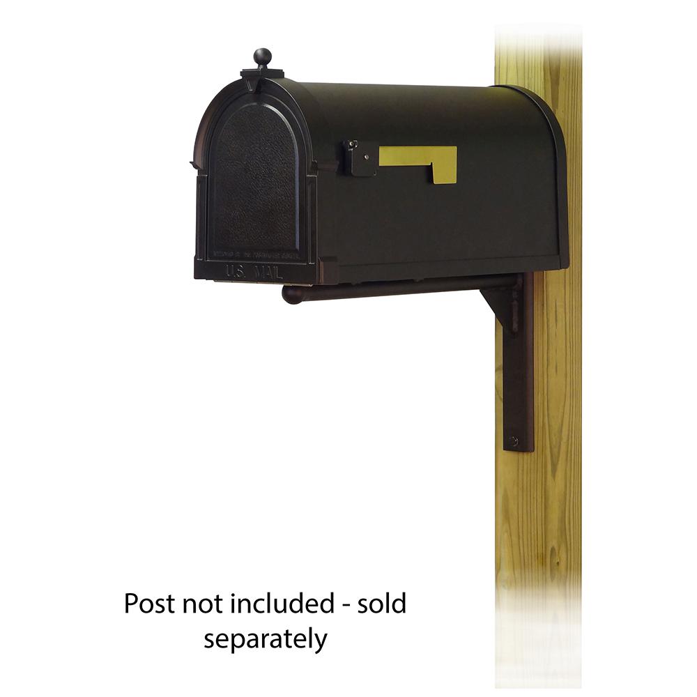 Berkshire Curbside Mailbox with Ashley front single mailbox mounting bracket. Picture 1