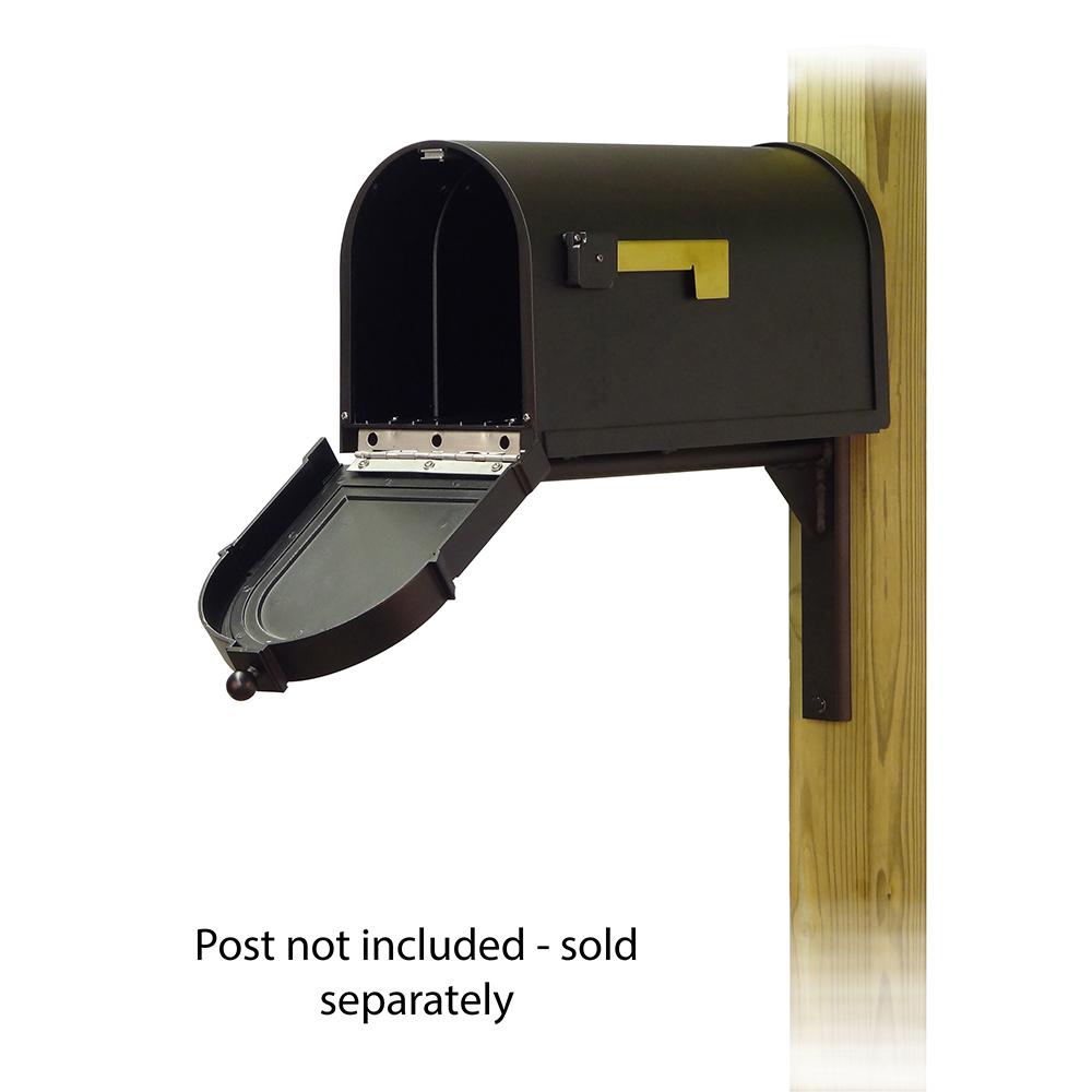Berkshire Curbside Mailbox with  Front Address Numbers and Ashley front single mailbox mounting bracket. Picture 2