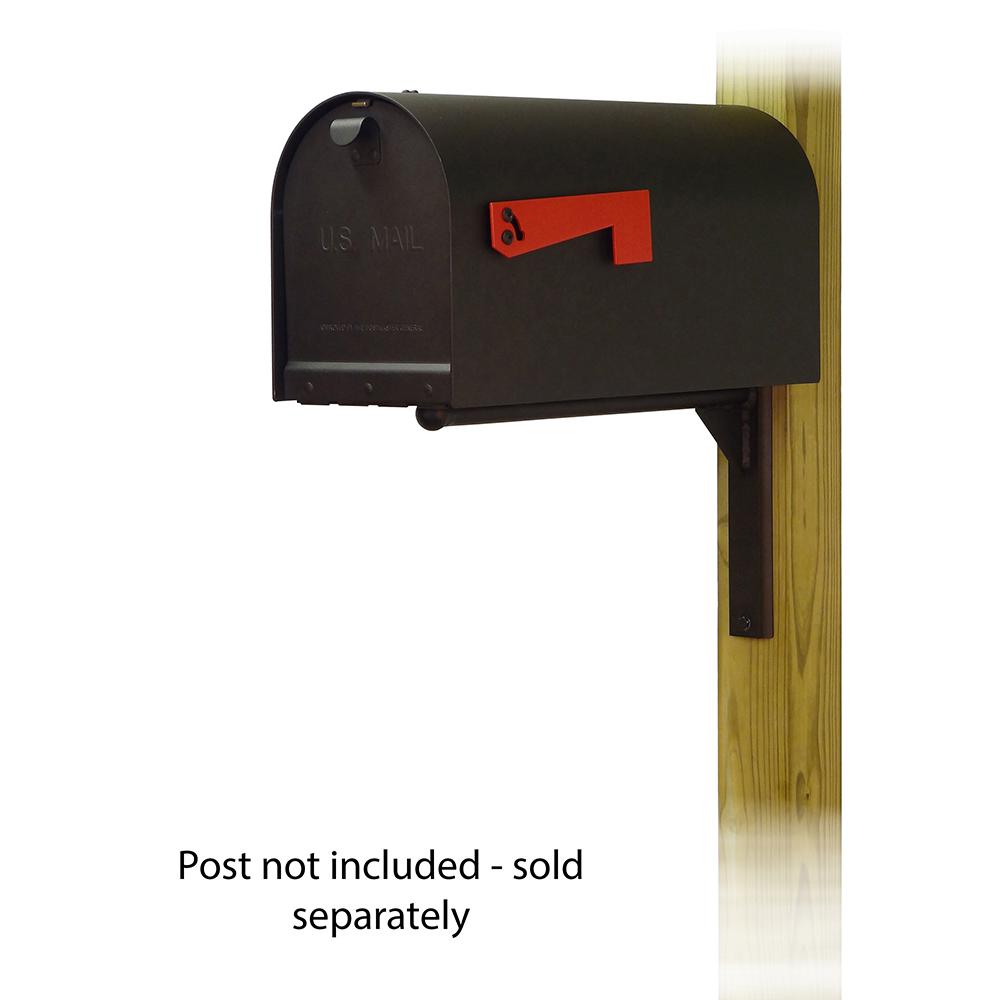 Titan Aluminum Curbside Mailbox with Ashley front single mailbox mounting bracket. Picture 1